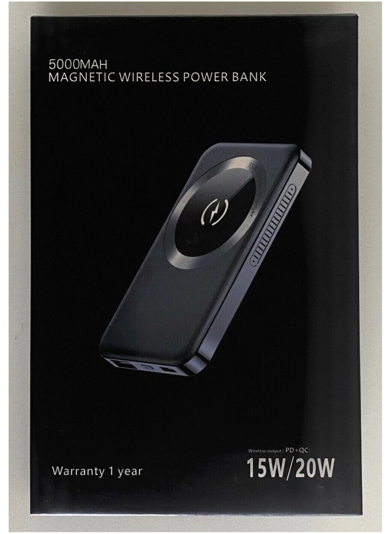 شاحن/بنك طاقة مغناطيسي لاسلكي صغير الحجم ونحيف، يدعم تقنية MagSafe للشحن السريع اللاسلكي، متوافق مع أجهزة iPhone 11 و12 و14 و15 و16 Pro وPro Max، شاحن بمشبك خلفي فائق النحافة - Image 3